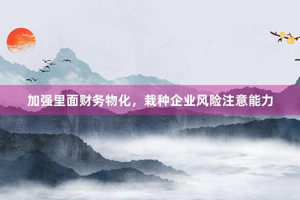 加强里面财务物化，栽种企业风险注意能力